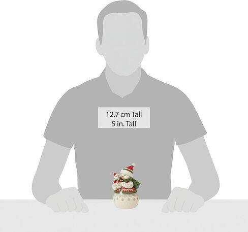 Enesco Jim Shore Heartwood Creek Snowmom and Snowbaby Hugging Pint-Sized Figurine, 4.9 Inch, Multicolor in Saudi Arabia