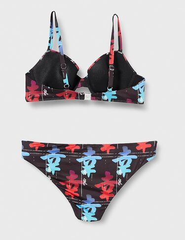 Emporio Armani Women's Standard Dot Foil Lycra Sculpture Bra and Brief Bikini in Saudi Arabia