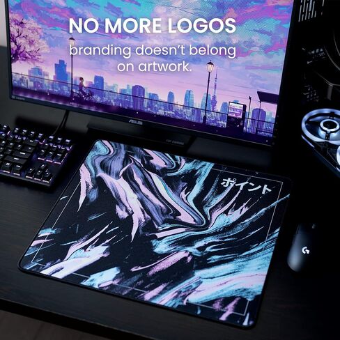 Locus Kurai Pastel XL Japanese Style Gaming Mouse Pad/Desk Mat - Large, Wide (XLarge) Artisanal Mousepad, Durable Hybrid Textured Surface | 18x16 Inch / 450x400mm [3mm Thick] in Saudi Arabia