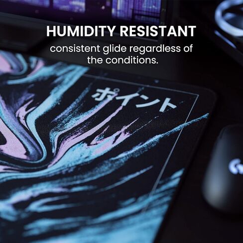 Locus Kurai Pastel XL Japanese Style Gaming Mouse Pad/Desk Mat - Large, Wide (XLarge) Artisanal Mousepad, Durable Hybrid Textured Surface | 18x16 Inch / 450x400mm [3mm Thick] in Saudi Arabia