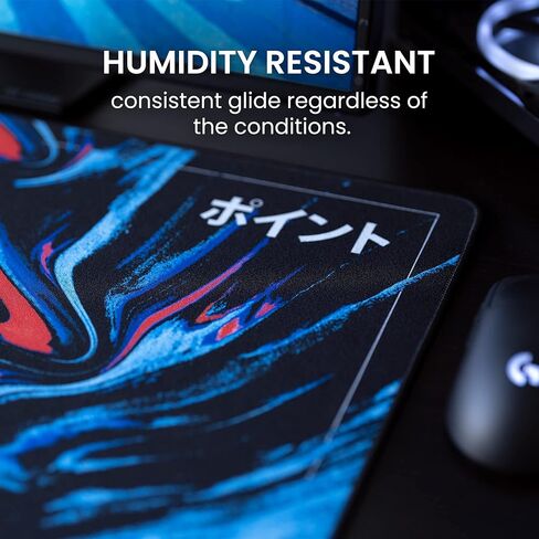 Locus Kurai Pastel XL Japanese Style Gaming Mouse Pad/Desk Mat - Large, Wide (XLarge) Artisanal Mousepad, Durable Hybrid Textured Surface | 18x16 Inch / 450x400mm [3mm Thick] in Saudi Arabia