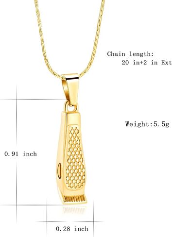 constantlife Cremation Jewelry Hair Clipper Memorial Necklace for Ashes Memorial Urn Pendant 316L Stainless Steel Keepsake for Men in Saudi Arabia