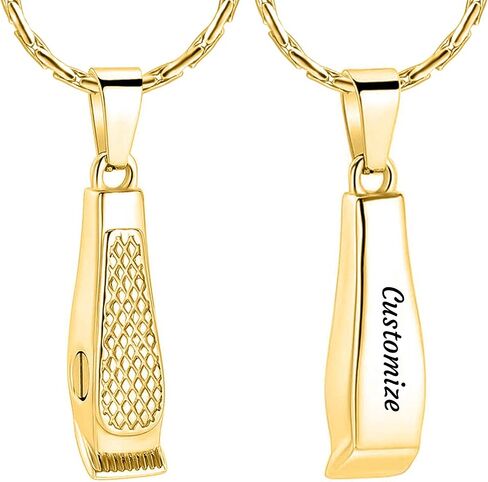 constantlife Cremation Jewelry Hair Clipper Memorial Necklace for Ashes Memorial Urn Pendant 316L Stainless Steel Keepsake for Men in Saudi Arabia