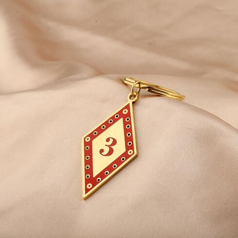 CENWA Fraternity Greek Number Keychain Line Number Keychain Friendship Gift for Men in Saudi Arabia