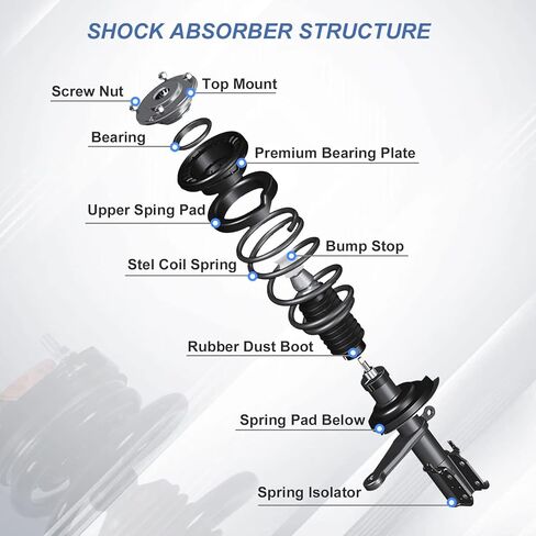 Front Pair Complete Struts Assembly for 2007-2012 Caliber Shock Absorbers Replacement 172368 172367 in Saudi Arabia