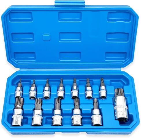 XZN Triple Square Spline Bit Socket Set, Premium S2 and Cr-V Steel | 10-Piece M4 - M18 Set | Enhanced Storage Case… in Saudi Arabia