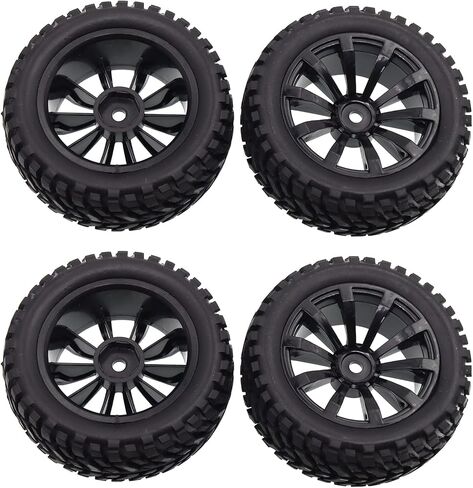 4PCS Treehobby OD 2.99" (76mm x 30mm) Rubber RC Wheel 12mm Hex Hub Wheels and Tires Set Compatible with 1/10 On Road Racing Car,Touring Car in Saudi Arabia