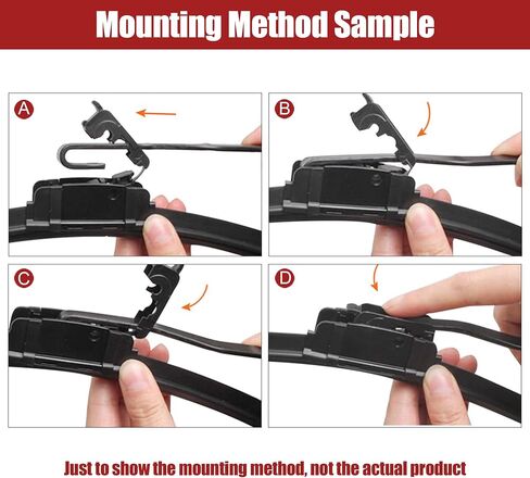 ACROPIX 17inch Silicone Front Window Windshield Wiper Blade Left Driving All Season with Adapter for Side Pin 4.8mm / 6.3mm / 6mm Black - Pack of 1 in Saudi Arabia