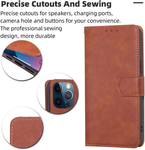 for Moto G Play 2023 Wallet case,PU Leather Flip Folio Case with Card Holder RFID Blocking Kickstand Shockproof Phone Cover for Motorola Moto G Play 2023 Case 6.5inch (Brown) in Saudi Arabia