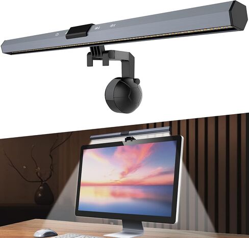 Computer Monitor Light Bar Universal LED Light Bar, USB Powered Screen Lamp Space Saving for Home Office，Computer Light with Dimmable Lamp，3-Color Mode Touch Control，Protect Eyesight in Kuwait
