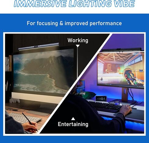 Computer Monitor Light Bar Universal LED Light Bar, USB Powered Screen Lamp Space Saving for Home Office，Computer Light with Dimmable Lamp，3-Color Mode Touch Control，Protect Eyesight in Kuwait