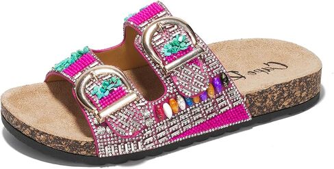 Cape Robbin Danita Rhinestone Buckle Cork Sandals (Danita) in Saudi Arabia