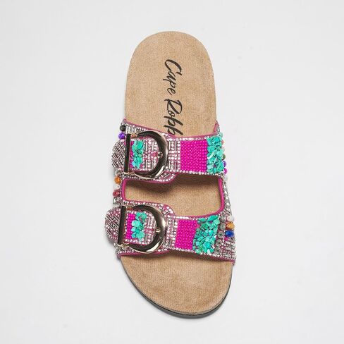 Cape Robbin Danita Rhinestone Buckle Cork Sandals (Danita) in Saudi Arabia