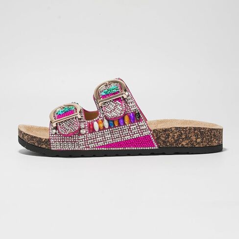Cape Robbin Danita Rhinestone Buckle Cork Sandals (Danita) in Saudi Arabia