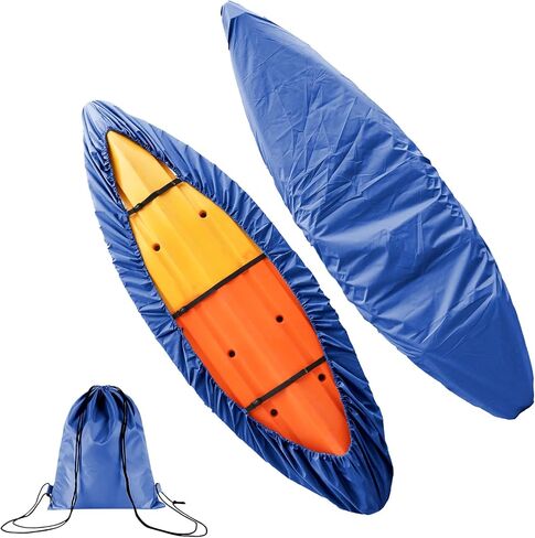 Kayak Covers for Outdoor Storage, Waterproof Heavy Wind Dust UV Tear and Fade Resistant Protection Sunblock Shield Kayak Accessories Canoe Cover for Fishing Boat Kayak Paddle Board in Saudi Arabia
