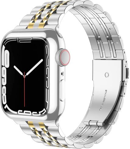 Wolait متوافق مع سوار ساعة Apple مقاس 45 مم 44 مم 42 مم 41 مم 40 مم 38 مم مع حافظة، سوار عمل معدني من الفولاذ المقاوم للصدأ مع واقي شاشة لسلسلة iWatch 9/8/7/SE Series 6/5/4/3/2/1 in Kuwait