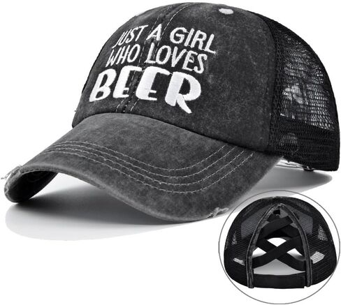 Ponytail Baseball Cap Distressed Messy Bun Trucker Hat Pony Cap Hot Criss Cross Ponytail Hat Hot Mess Hat in Saudi Arabia