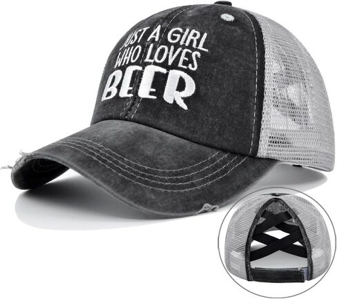 Ponytail Baseball Cap Distressed Messy Bun Trucker Hat Pony Cap Hot Criss Cross Ponytail Hat Hot Mess Hat in Saudi Arabia