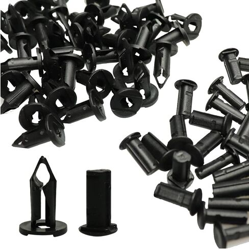 8mm Hole Plastic Rivets Fastener Push Clips Black For Car Auto Fender Clips Atv Push Car Retainer Body Clips Fastener Push Pin Splash Guard Body Panel Fit for Honda Suzuki Kawasaki Polaris (50) in Saudi Arabia