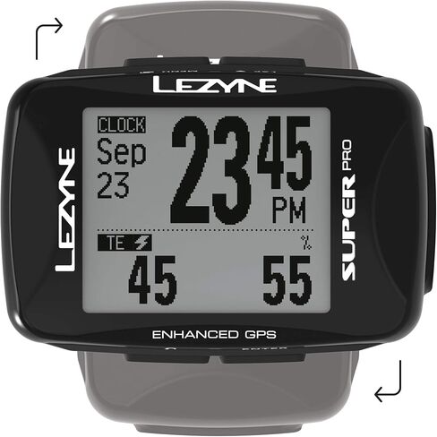 كمبيوتر دراجة LEZYNE Super Pro Performance GPS، وقت تشغيل 28 ساعة، قابل لإعادة الشحن عبر USB، ANT+ وبلوتوث ذكي، دراجات جبلية وطريق in Saudi Arabia