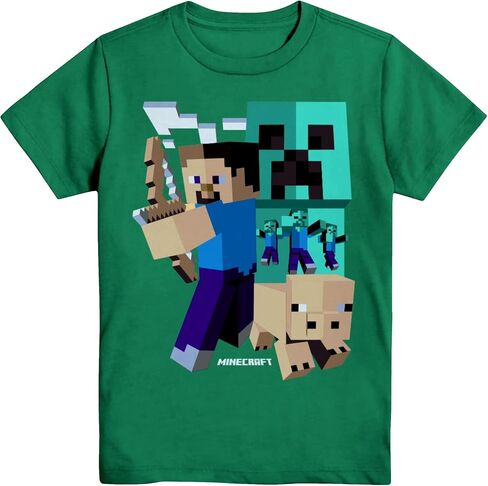 Minecraft Boys' Art Deco Steve T-Shirt in Saudi Arabia