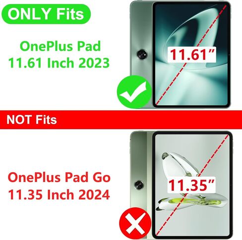 for Oneplus Pad Case Folio Stand Cover for OnePlus Pad 11.61 Inch Tablet, Black in Saudi Arabia