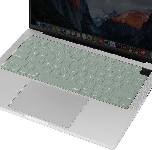 MOSISO Keyboard Cover with Solid Texture Compatible with MacBook Air 15 M3 A3114 M2 A2941/Air 13.6 M3 A3113 M2 A2681/Pro 14/16 M3 M2 M1 A2918 A2992 A2779 A2442 A2991 A2780 A2485, Antique Green in Saudi Arabia