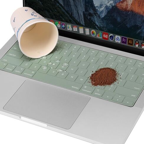 MOSISO Keyboard Cover with Solid Texture Compatible with MacBook Air 15 M3 A3114 M2 A2941/Air 13.6 M3 A3113 M2 A2681/Pro 14/16 M3 M2 M1 A2918 A2992 A2779 A2442 A2991 A2780 A2485, Antique Green in Saudi Arabia