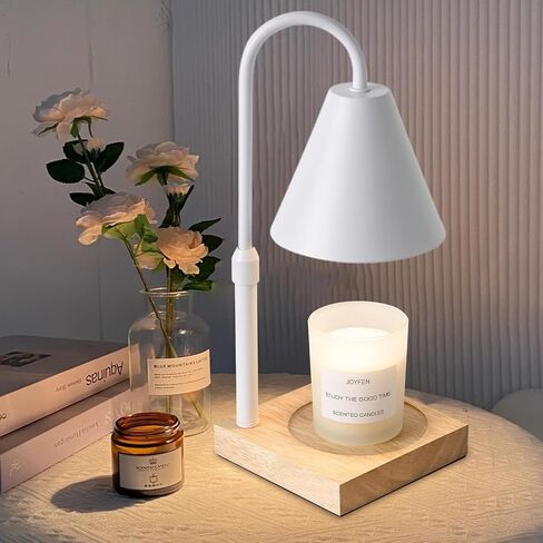 Candle Warmer Lamp with Timer: Electric Candle Warmer Lamp Adjustable Height for Jar Candles, Dimmable Candle Warmer Light with 2 Bulbs for Bedroom Home Decor, Scented Wax, Gifts for Mom in Saudi Arabia