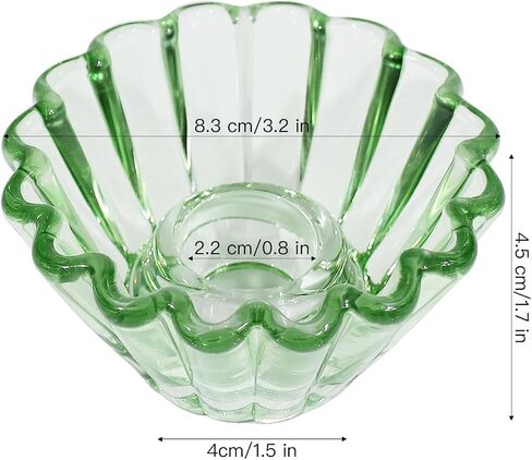 Glass Candlestick Holder 3 Pcs - Clear Taper Candle Holders for Candle Stick, Tapered Candlestick Holders for Home Decor, Weddin, Dinner Party in Kuwait
