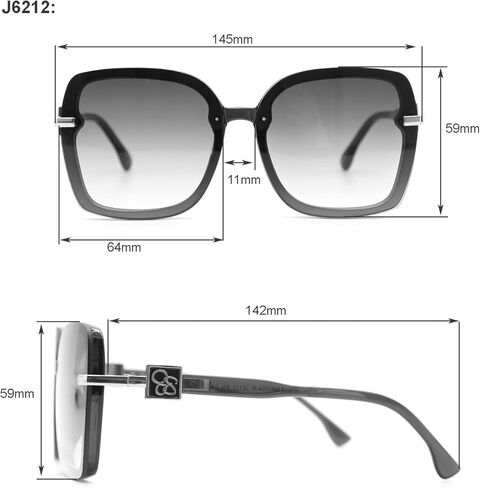 Jessica Simpson J6112 Oversized Women's Square Sunglasses with 100% UV Protection. Glam Gifts for Her in Saudi Arabia