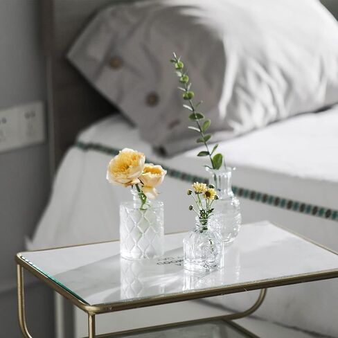 ZYX&CYX Glass Bud Vase Set of 10 Pcs，Small Glass Vases for Flowers，Clear Bud Vases in Bulk，Vintage Vases for Centerpieces，Small Glass Bud Vase for Wedding Decorations，Home Table Flower Décor in Saudi Arabia