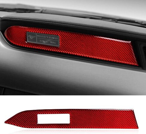 GZXinWei Carbon Fiber Interior Car Dashboard Decoration Strip Car Styling Sticker Trim Panel Accessories for Ford Mustang 2023 2022 2021 2020 2019 2018 2017 2016 2015 in Saudi Arabia