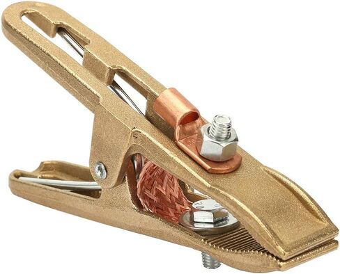 260/500A Welding Ground Clamp, Brass A-shape Ground Welder Ground Clamp Welder Earth Ground Cable Copper Grip Clip Clamp for Welding Machine (260A) in Saudi Arabia
