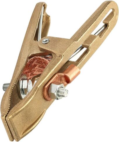 260/500A Welding Ground Clamp, Brass A-shape Ground Welder Ground Clamp Welder Earth Ground Cable Copper Grip Clip Clamp for Welding Machine (260A) in Saudi Arabia