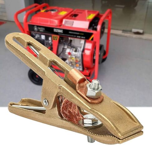 260/500A Welding Ground Clamp, Brass A-shape Ground Welder Ground Clamp Welder Earth Ground Cable Copper Grip Clip Clamp for Welding Machine (260A) in Saudi Arabia