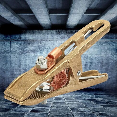 260/500A Welding Ground Clamp, Brass A-shape Ground Welder Ground Clamp Welder Earth Ground Cable Copper Grip Clip Clamp for Welding Machine (260A) in Saudi Arabia