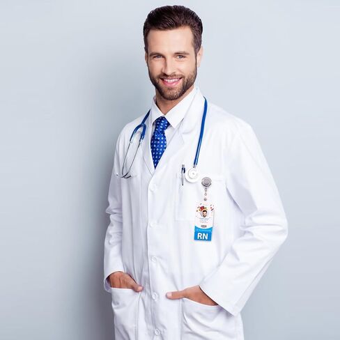 قطعتان من شارة RN BSN Buddy ذات البطاقة الأفقية للممرضات وملحقات التمريض وبطاقات التعريف وبطاقة الهوية للممرضات المسجلات - حامل شارة PVC شفاف على الوجهين in Kuwait