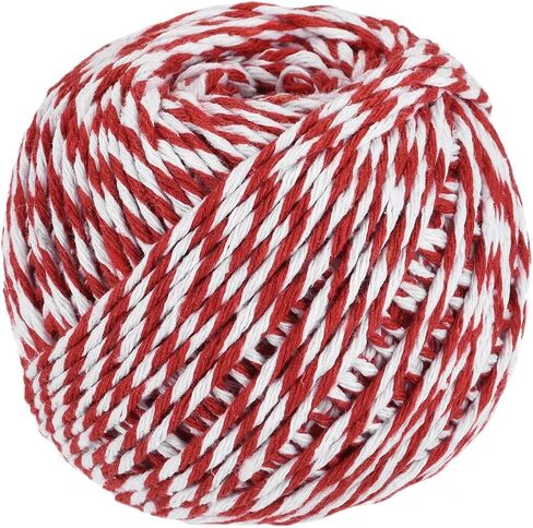 MECCANIXITY Twine Packing String Wrapping Cotton Twine 75M/82 Yard Green and White Rope for Gift Wrapping, Christmas Twine in Saudi Arabia
