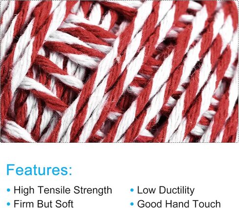 MECCANIXITY Twine Packing String Wrapping Cotton Twine 75M/82 Yard Green and White Rope for Gift Wrapping, Christmas Twine in Saudi Arabia