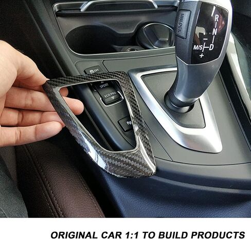 RYANSTAR RACING Carbon Fiber Gear Shift Knob Panel Frame Trim Compatible with BMW F20 F21 F22 F23 F30 F34 F35 F32 F33 F36 1 2 3 4 Series in Saudi Arabia