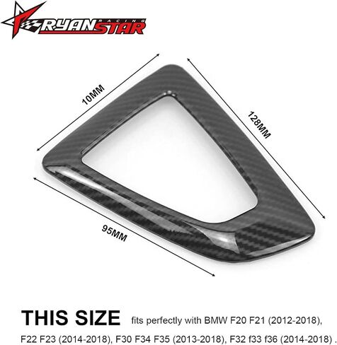 RYANSTAR RACING Carbon Fiber Gear Shift Knob Panel Frame Trim Compatible with BMW F20 F21 F22 F23 F30 F34 F35 F32 F33 F36 1 2 3 4 Series in Saudi Arabia
