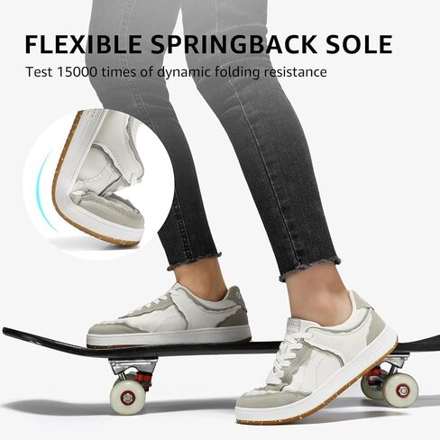 STQ Fashion Sneakers for Women | Lace Up Tennis Shoes Non Slip Comfortable Walking Sneakers in Saudi Arabia