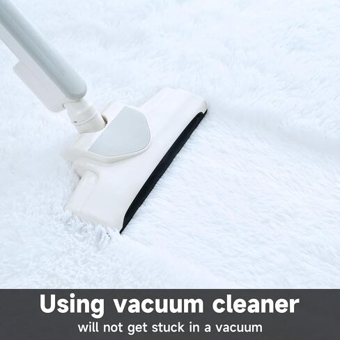 Area Rug 8x10 Feet High Pile Boho Area Rug Thickened Non-Slip Backing Shaggy Fluffy Rugs for Indoor Floor Carpet for Bedroom Living Room Dorm Office Kids Dark White in Saudi Arabia