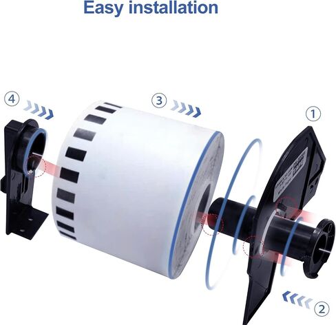 10 Rolls DK-2205 (2.4" X 100 Ft) Compatible Continuous Labels Replacement for Brother DK-2205, Use with Brother QL Label Printers -DK22205Labels [10 Rolls + 10 Frame] in Saudi Arabia