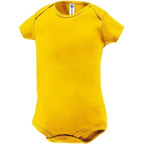 Plain Basic Infant Baby Boys or Girls Creeper/Onesie/Bodysuit/Snapsuit (3 mo, Yellow)