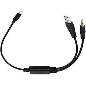 In-Car U-S-B 3.5mm Audio Male Jack for Galaxy & Tabs Android Phones, Aux Music Charging Interface Adapter Compatible with BMW Mini Cooper IDRIVE
