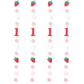 Berry 1st Birthday Banner - Strawberry Backdrop Decor,Strawberry First Birthday Decorations,Berry 1st Birthday Photo Prop