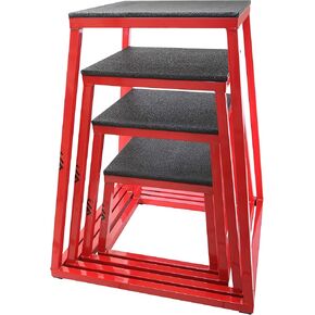 JFIT Plyometric Boxes - Made in Taiwan NO Assembly Required Single - Height Box Set and Adjustable Box Options Plyometric Platform and Jumping Agility Box for Training Conditioning Strength Training