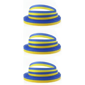 3 Rolls Yellow Blue Ribbon 9mm 5 Yards,Blue and Yellow Ribbons,Ukrainian Flag Color Ribbon DIY Handmade Ribbon Rolls,Suitable for Making Some Handmade Crafts Fabric Ribbons, Trim and Embellishments